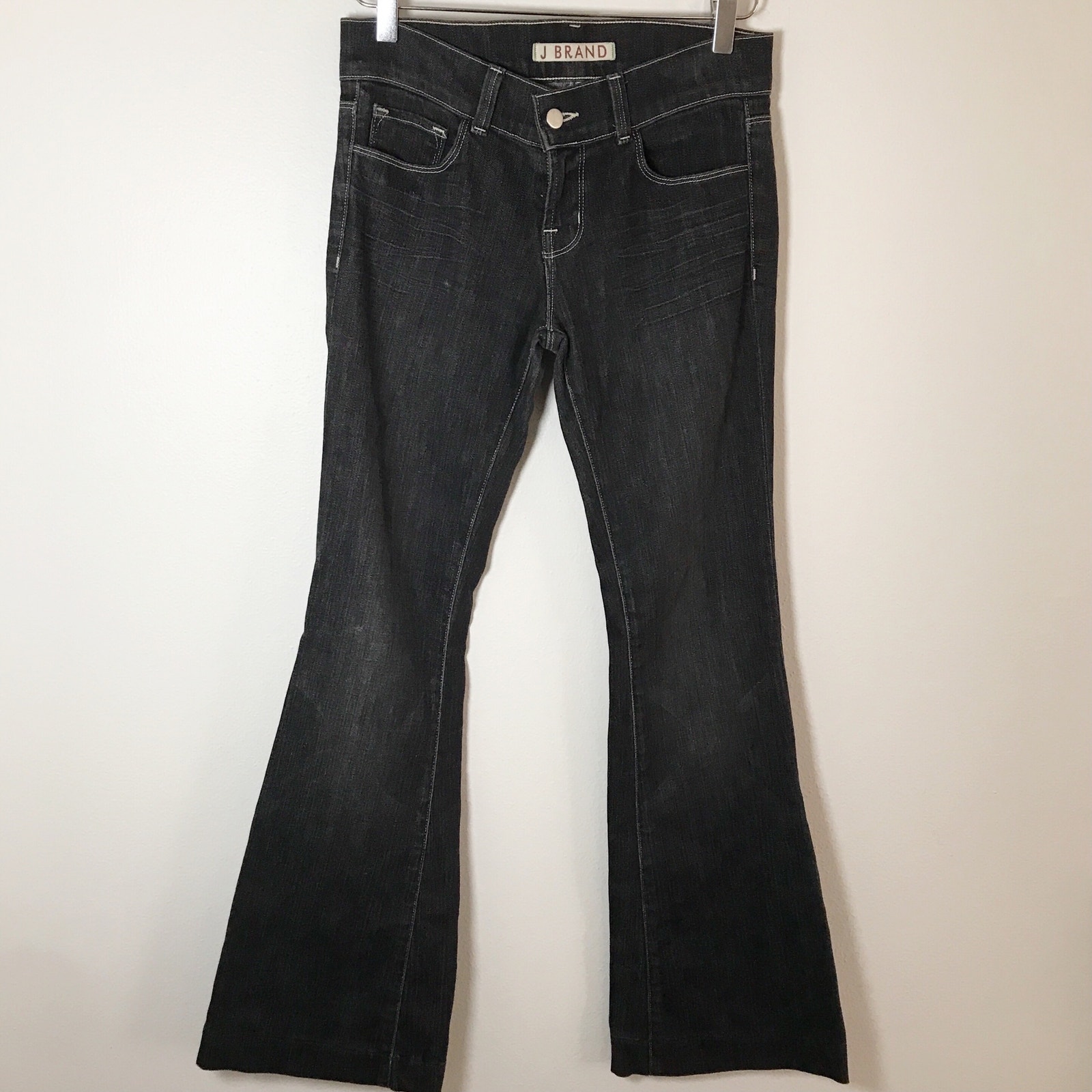 J Brand Lovestory Flare Jeans Dark Wash Stretch Denim Womens Size 26
